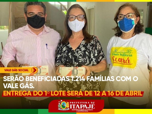 1° LOTE DO VALE GÁS DO GOVERNO ESTADUAL 2021